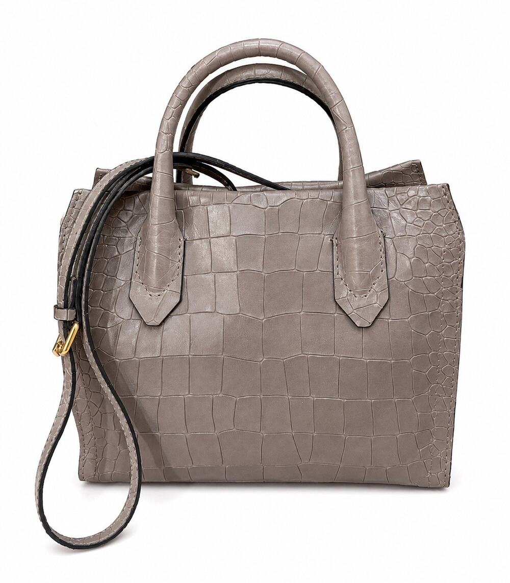NEW Gianni Chiarini Firenze Genuine Leather Tote Made In Italy Light Grey NWT